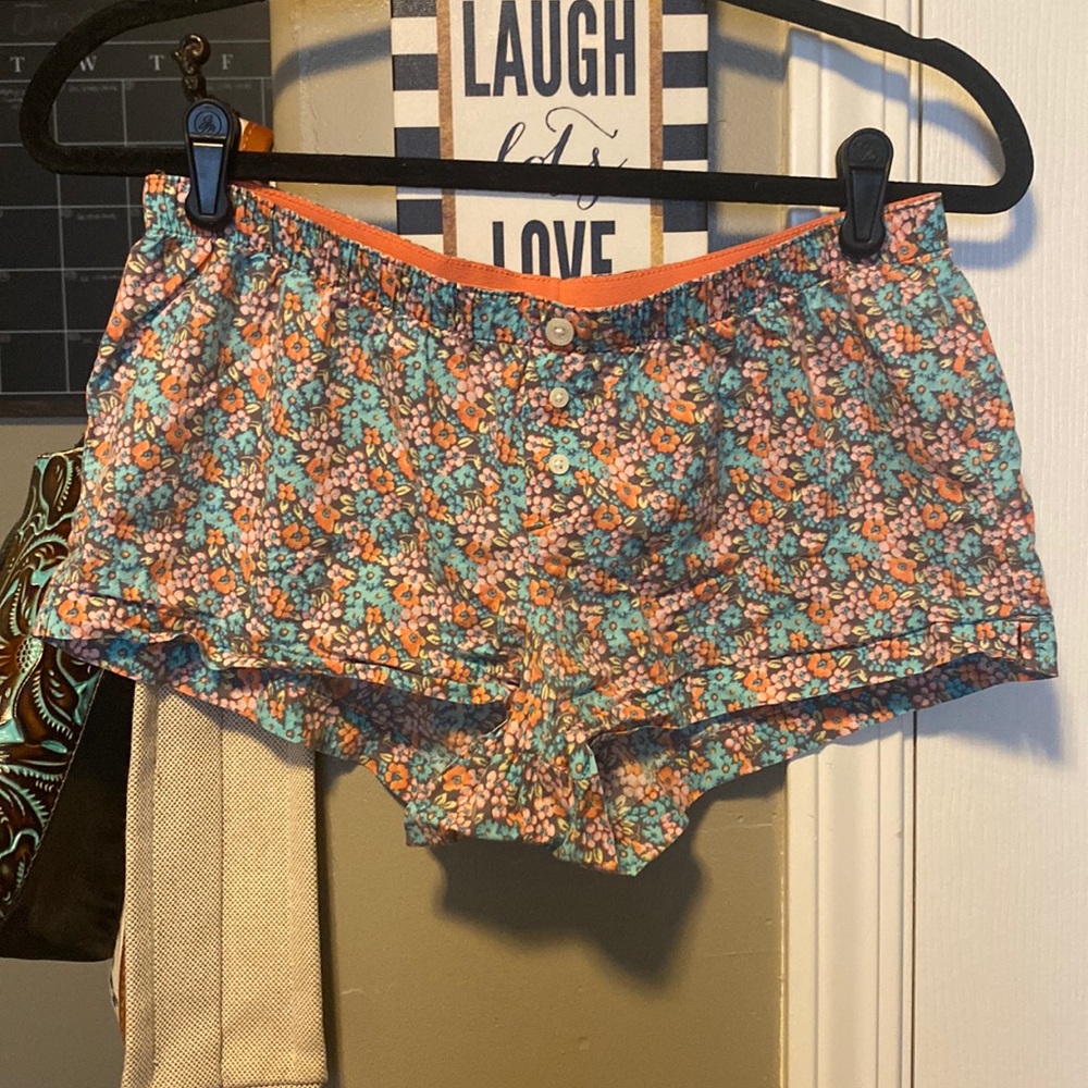 Floral pj short shorts   #191